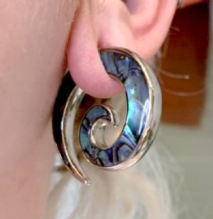 Steel and Abalone Shell Spiral Customer Photo